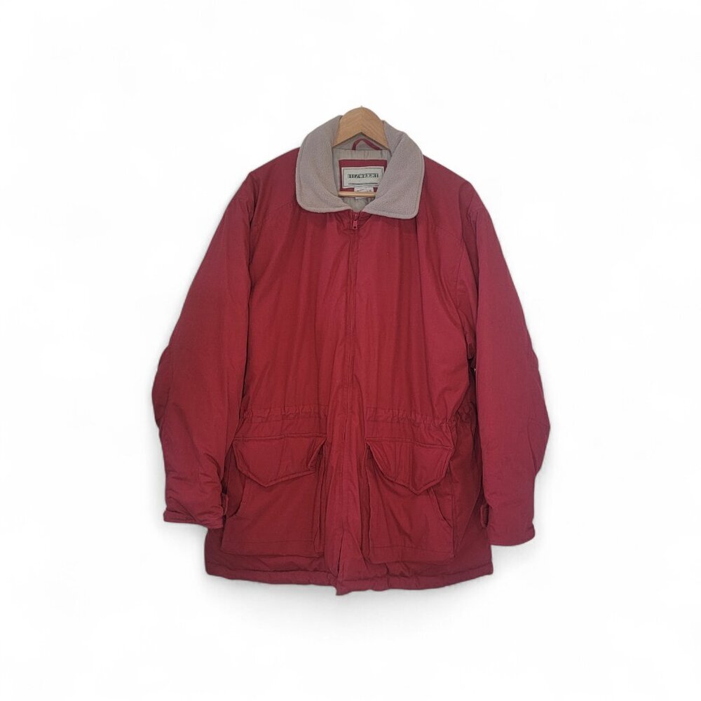Vintage Fitzwright Hobo Barn Chore Coat Oversized Red Winter Jacket Size XL